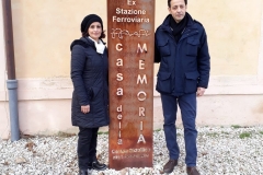 Roberto Giordano e Federica Aiello presso la Casa della Memoria in Servigliano
