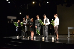 Teatro Groteska (Cracovia). La compagnia teatrale con la traduttrice Magda Wrana