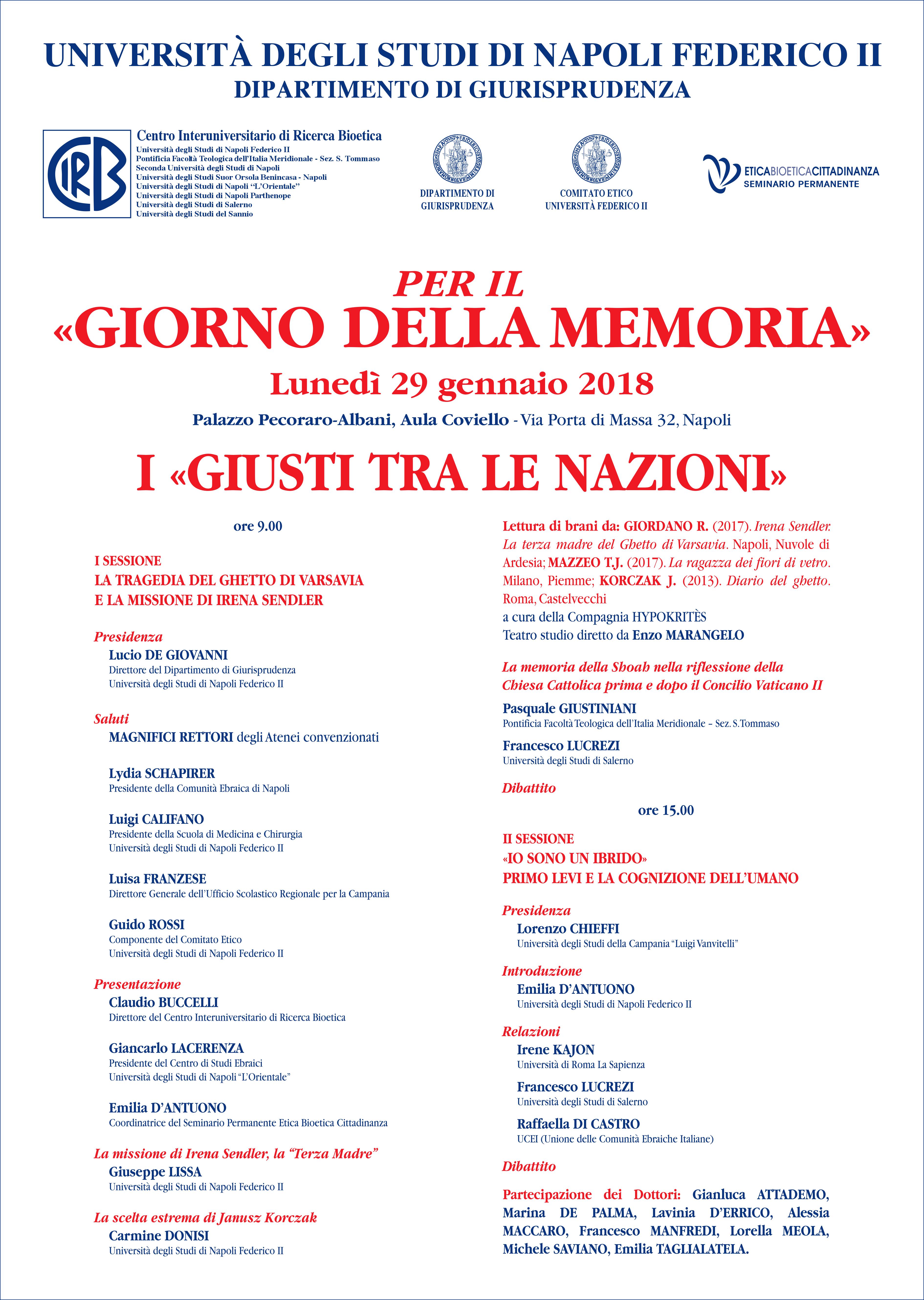 Napoli, 29 gennaio 2018: Università Federico II (C.I.R.B.)