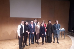 La compagnia teatrale con la Console Cristina Gorajski e il Presidente della Comunità Ebraica di Ancona Dott. Ascoli
